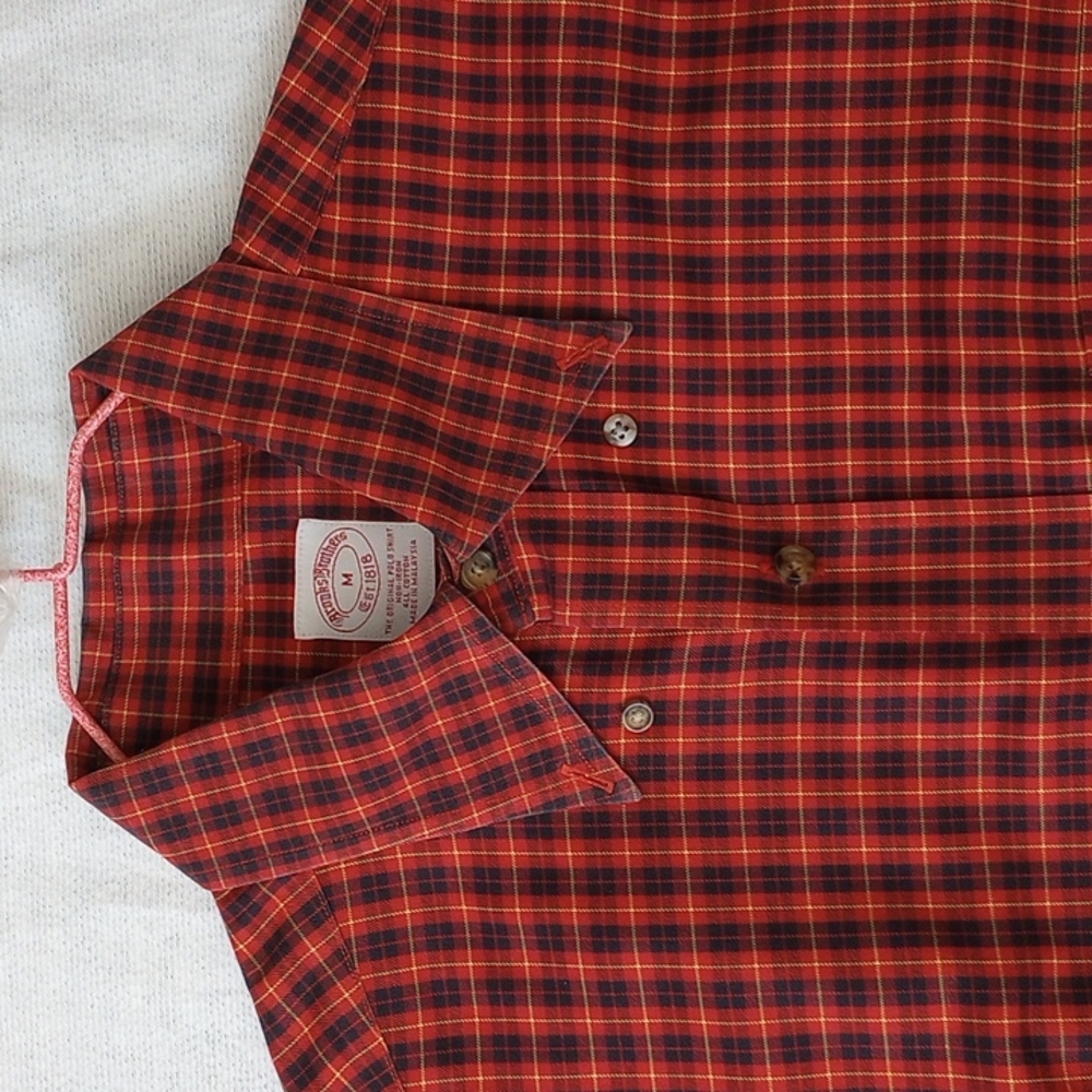Brooks Brothers Red and Black Plaid Dress Shirt